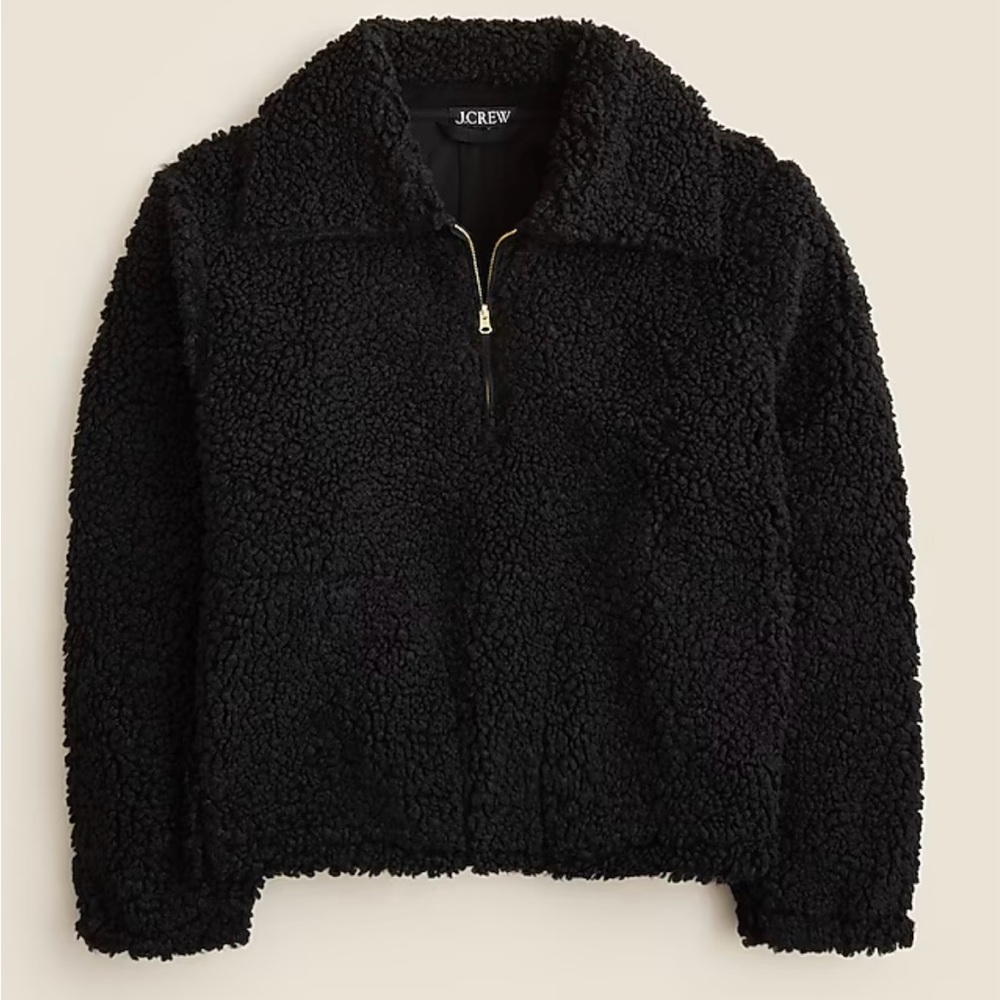 NWOT J. Crew Sherpa Half-Zip Fleece
